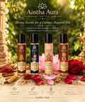 Aastha Aura Divine Attar Collection – Kesar Chandan, Kesar Gulab, Lotus & Rose Gulab